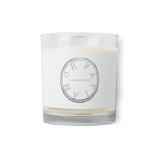 Glass jar soy wax candle