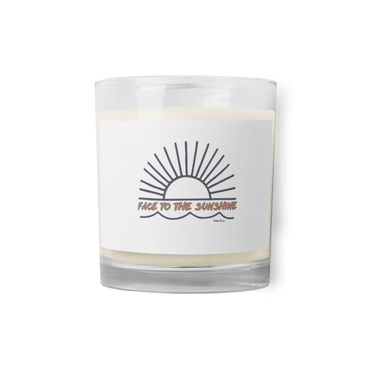 Glass jar soy wax candle