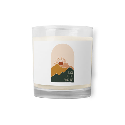 Glass jar soy wax candle