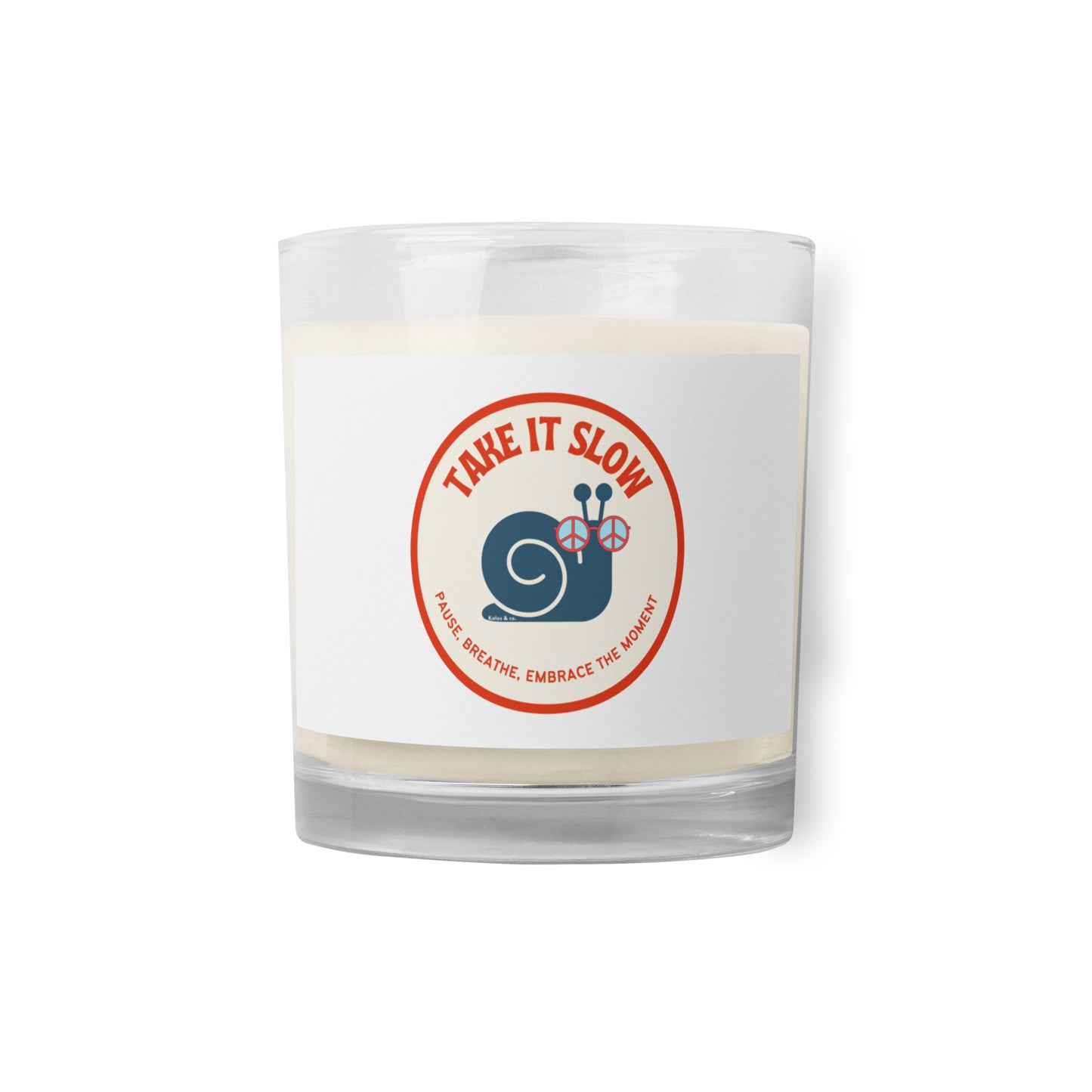 Glass jar soy wax candle